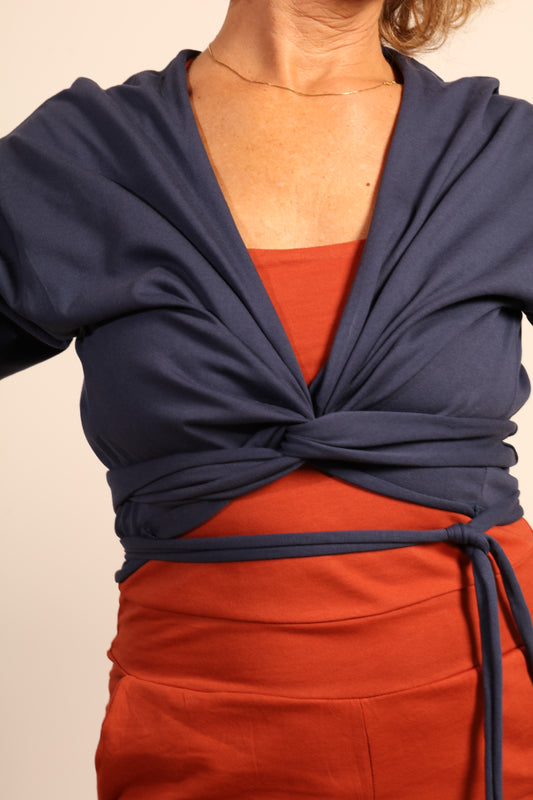 Talya cache-coeur - Wrap - Navy Atlantic