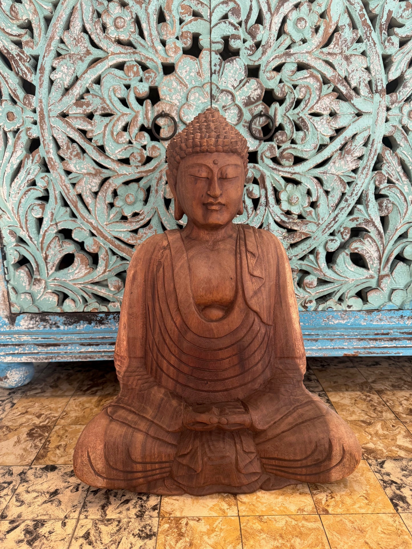 Statue de Bouddha 55 cm - en bois