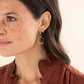 boucles d'oreilles Compassion en plaqué or avec citrine
