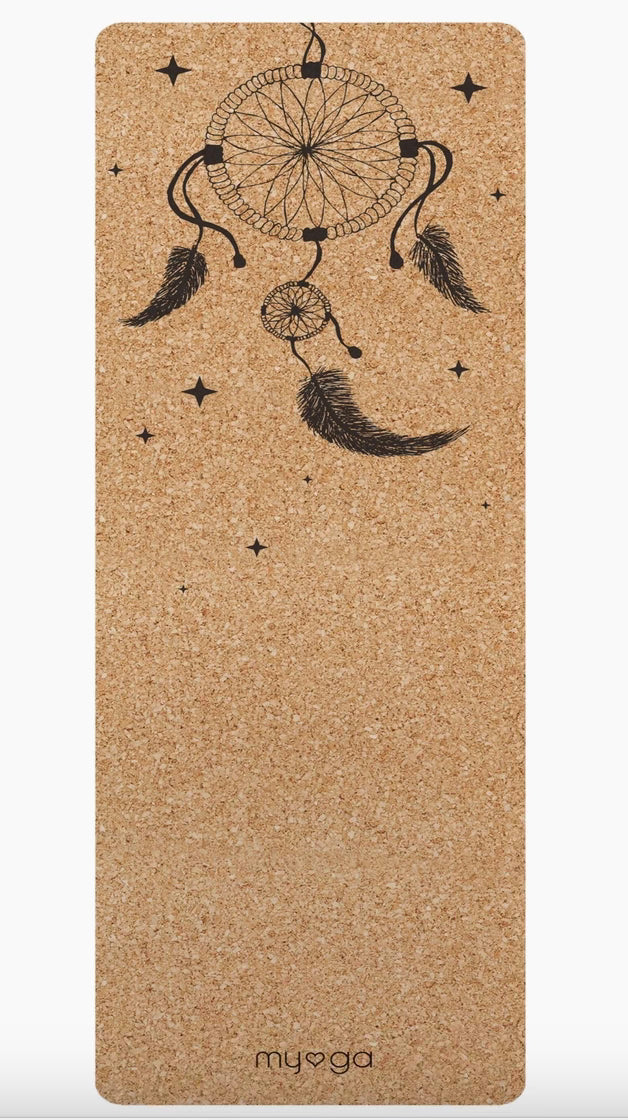 "Neutral" cork and rubber yoga mat