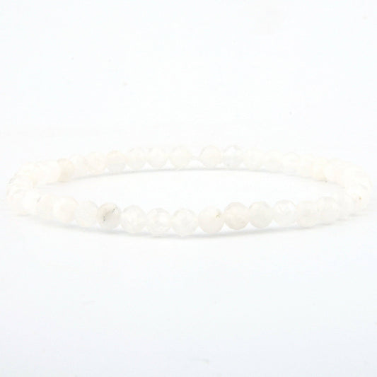 4mm faceted moonstone bracelet