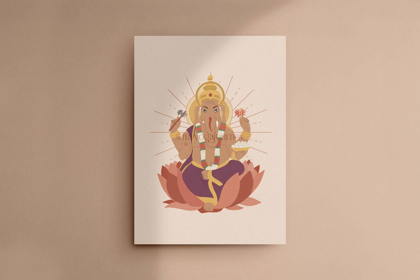 Carte glacée "Ganesh" 13 x 18 cm