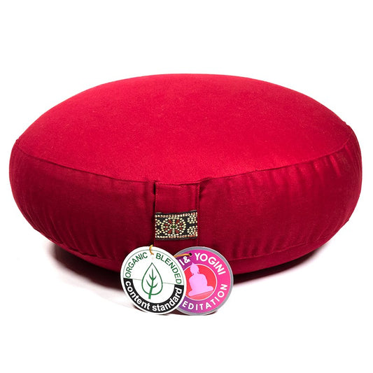 Organic cotton low red meditation cushion