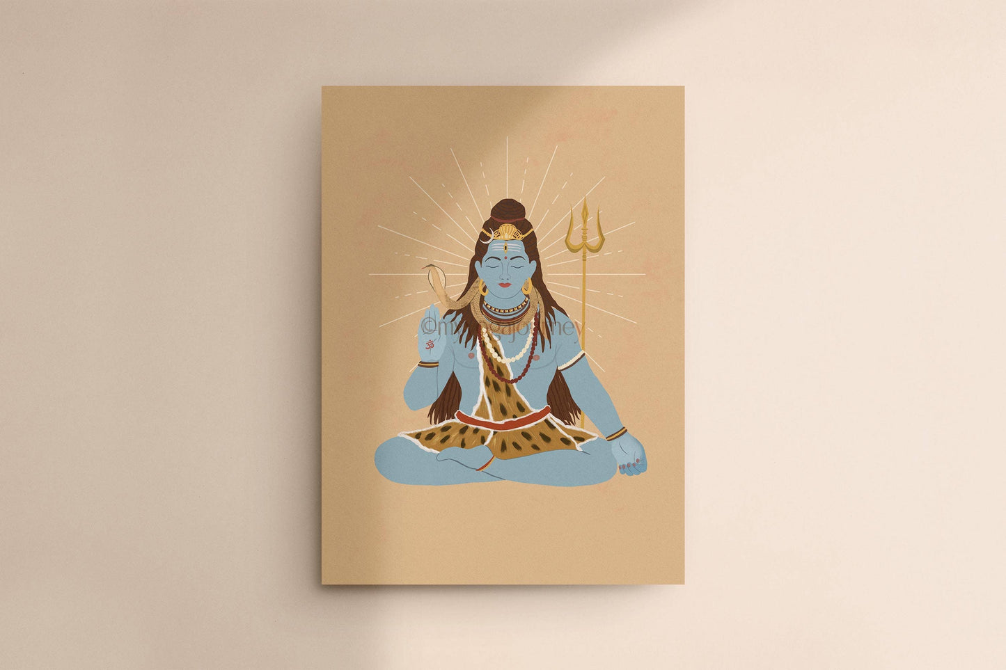 Carte glacée "Shiva" 13 x 18 cm