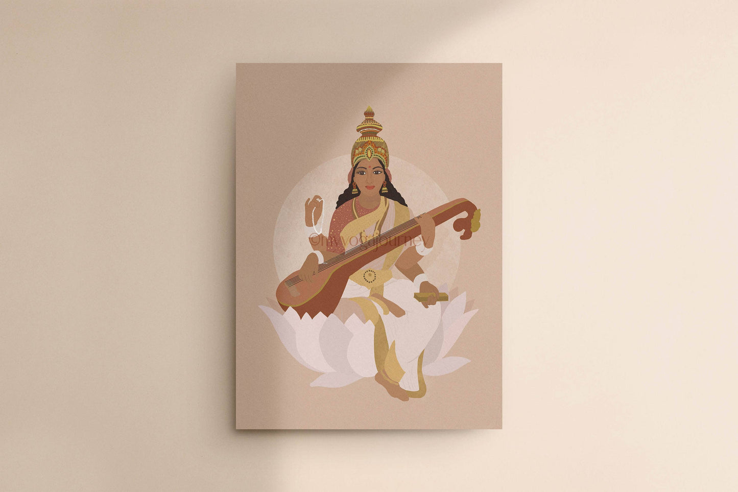 Carte glacée "Saraswati" 13 x 18 cm