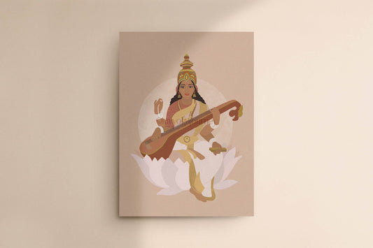 Glossy card "Saraswati" 13 x 18 cm