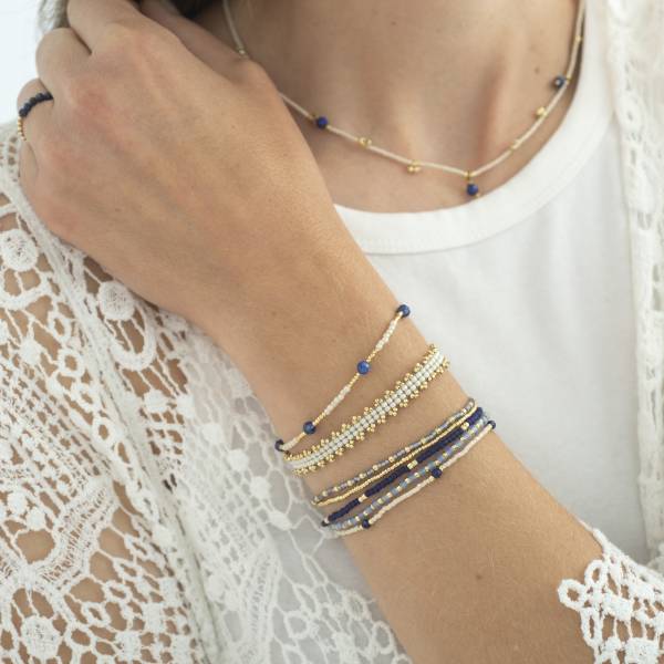 Warrior bracelet with lapis lazuli