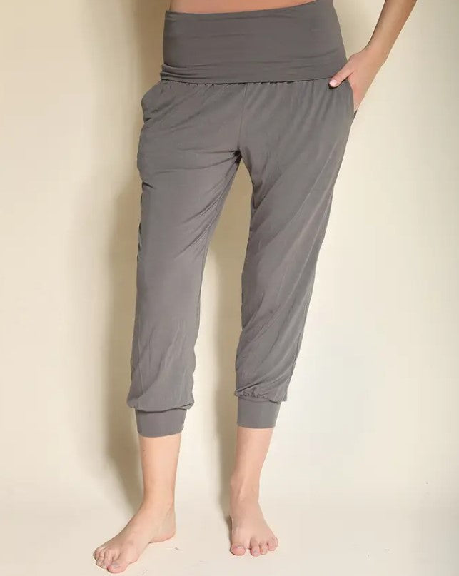 Bamboo yoga jogging pants - gray
