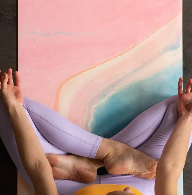 Tapis de yoga "Smoothie à la mangue" en caoutchouc naturel et microfibre